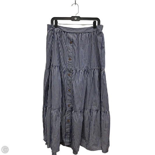 Skirt Maxi By Lane Bryant In Blue & White, Size: 16