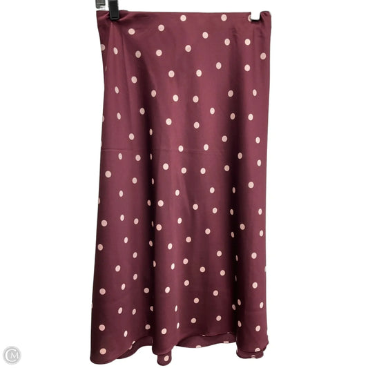 Skirt Midi By Loft In Pink & Purple, Size: 16