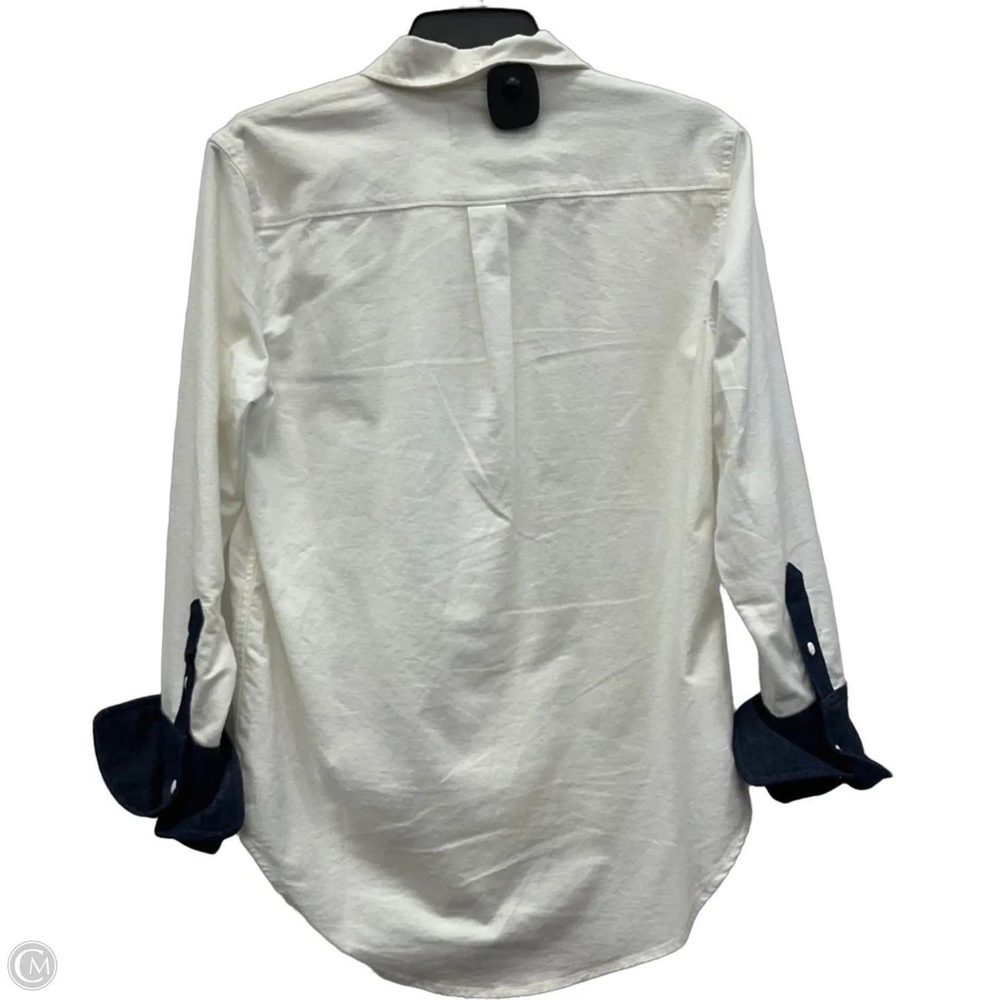 Blouse 3/4 Sleeve By Current/elliott In Blue & White, Size: Xs