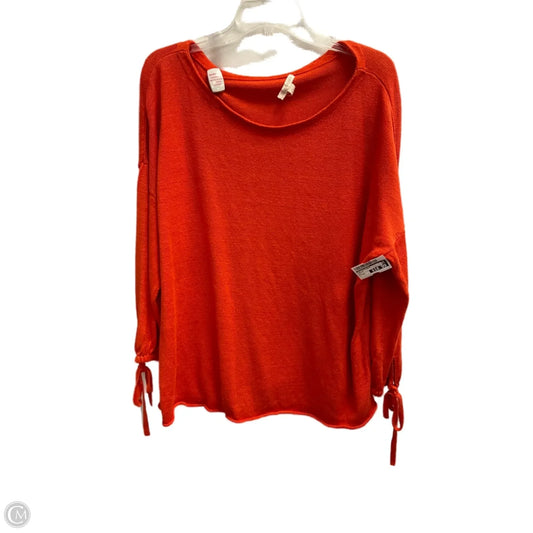 Top 3/4 Sleeve By Eileen Fisher In Orange, Size: Xl