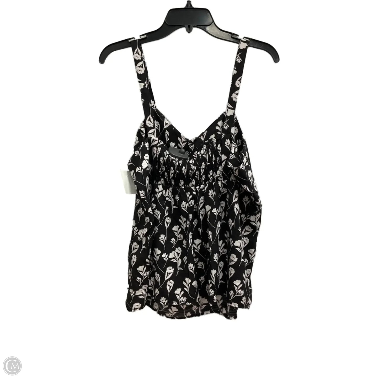 Top Sleeveless By Simply Vera In Black & White, Size: L