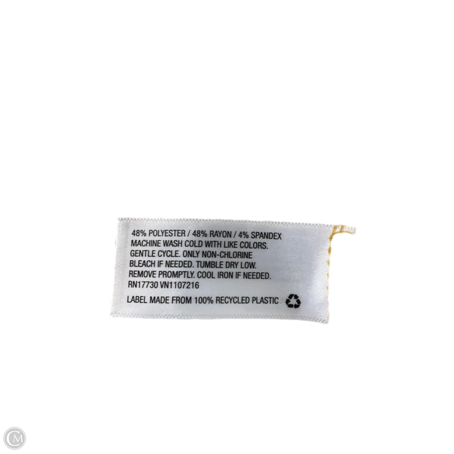 Top Short Sleeve By A New Day In White & Yellow, Size: L