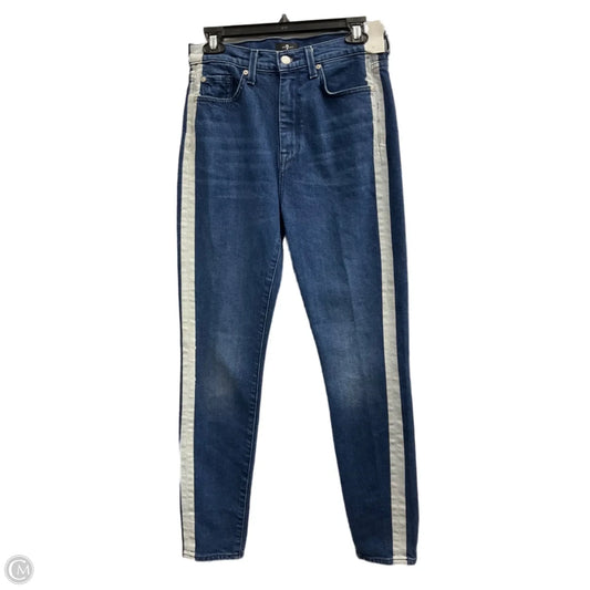 Jeans Skinny By 7 For All Mankind In Blue Denim, Size: 6