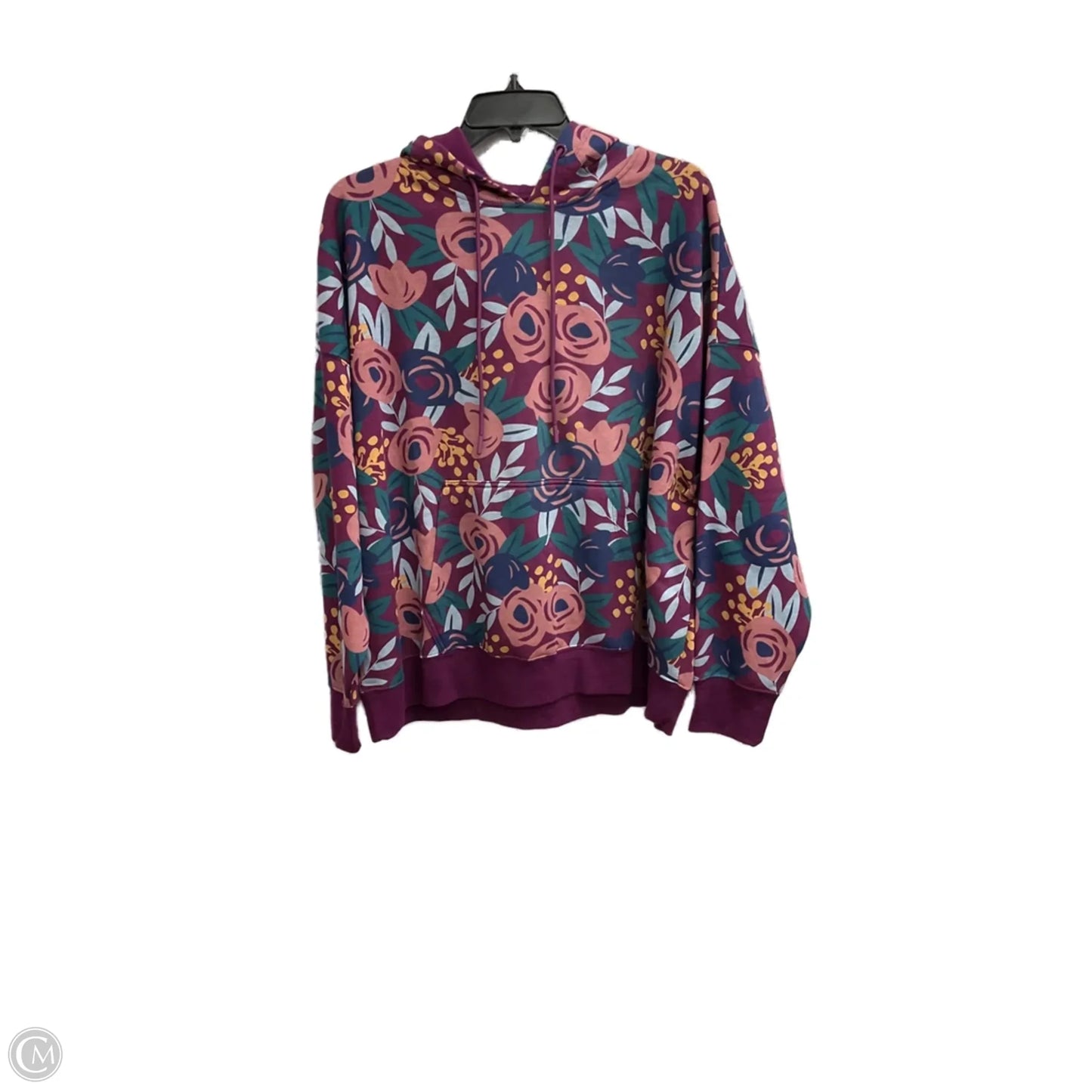 Sweatshirt Hoodie By Dip In Floral Print, Size: 2x