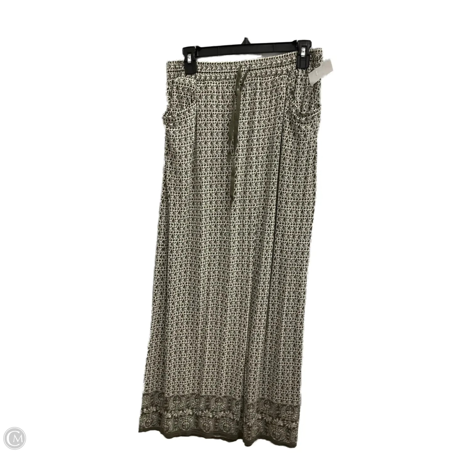 Skirt Maxi By Max Studio In Green & White, Size: S