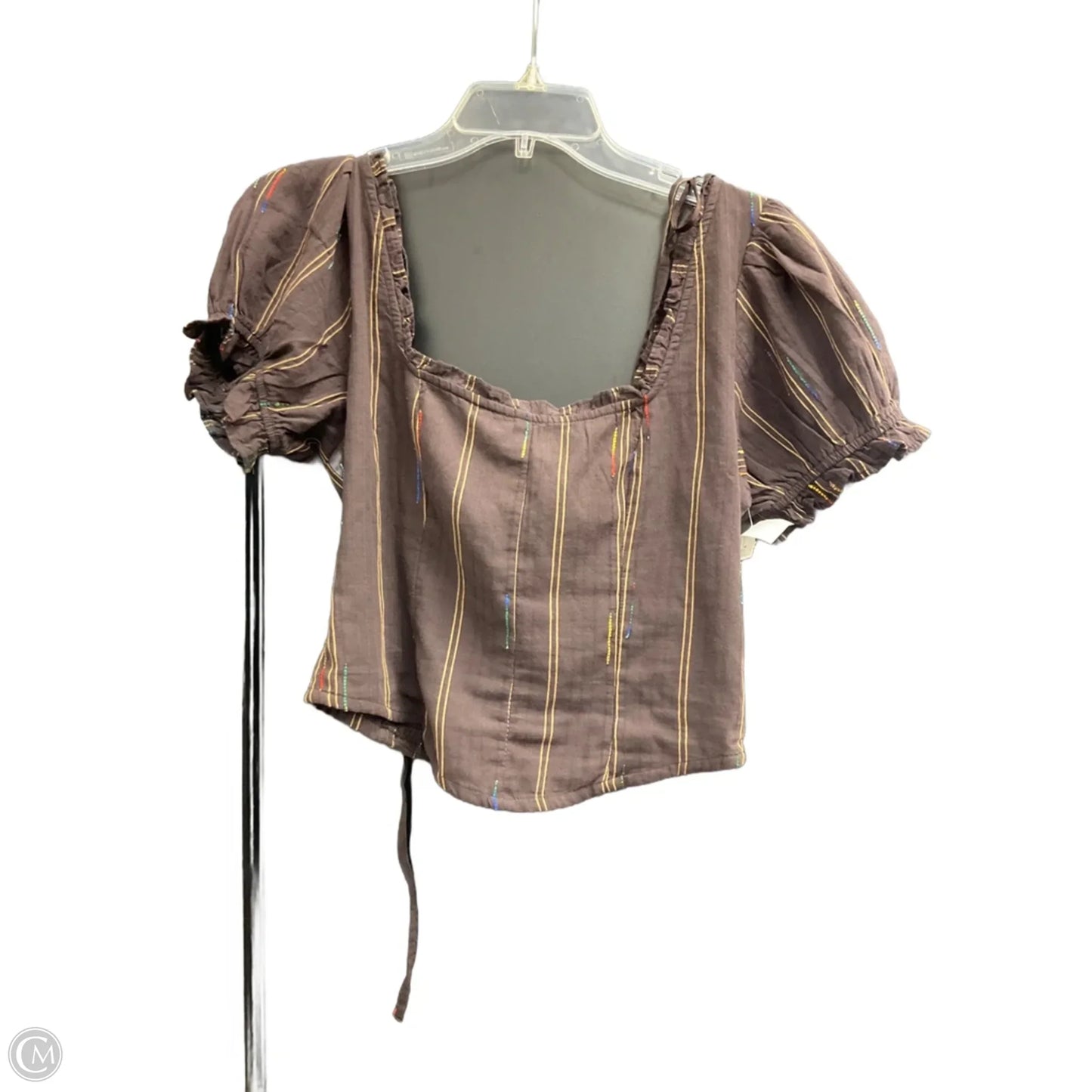 Top Short Sleeve By Free People In Brown, Size: S