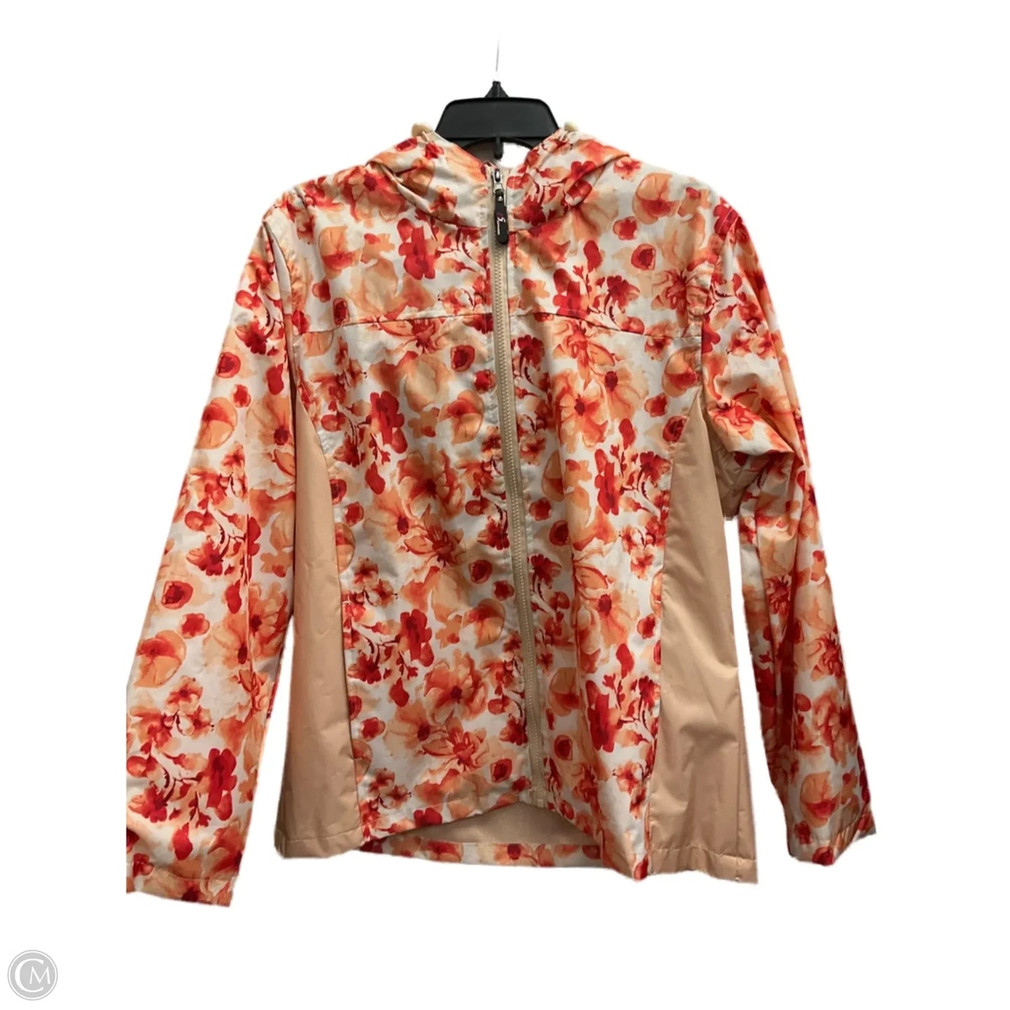 Coat Raincoat By Clothes Mentor In Floral Print, Size: M