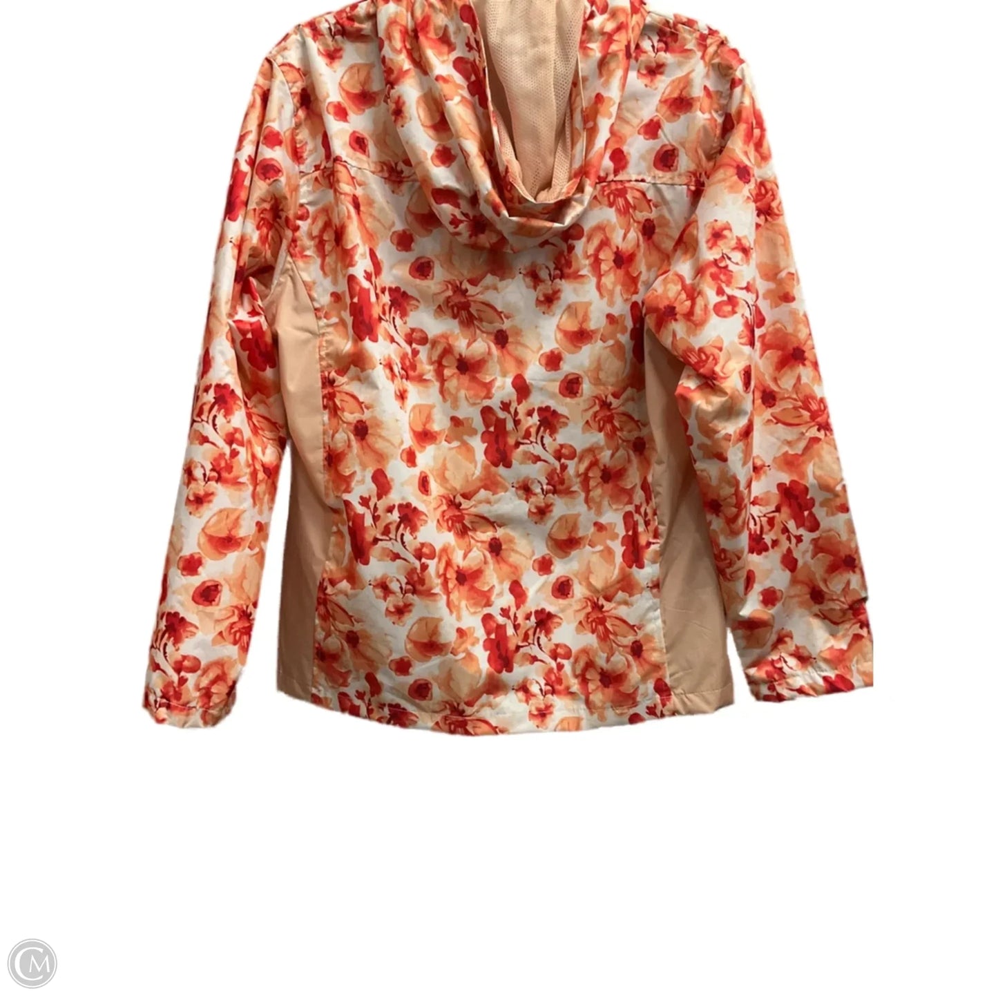 Coat Raincoat By Clothes Mentor In Floral Print, Size: M