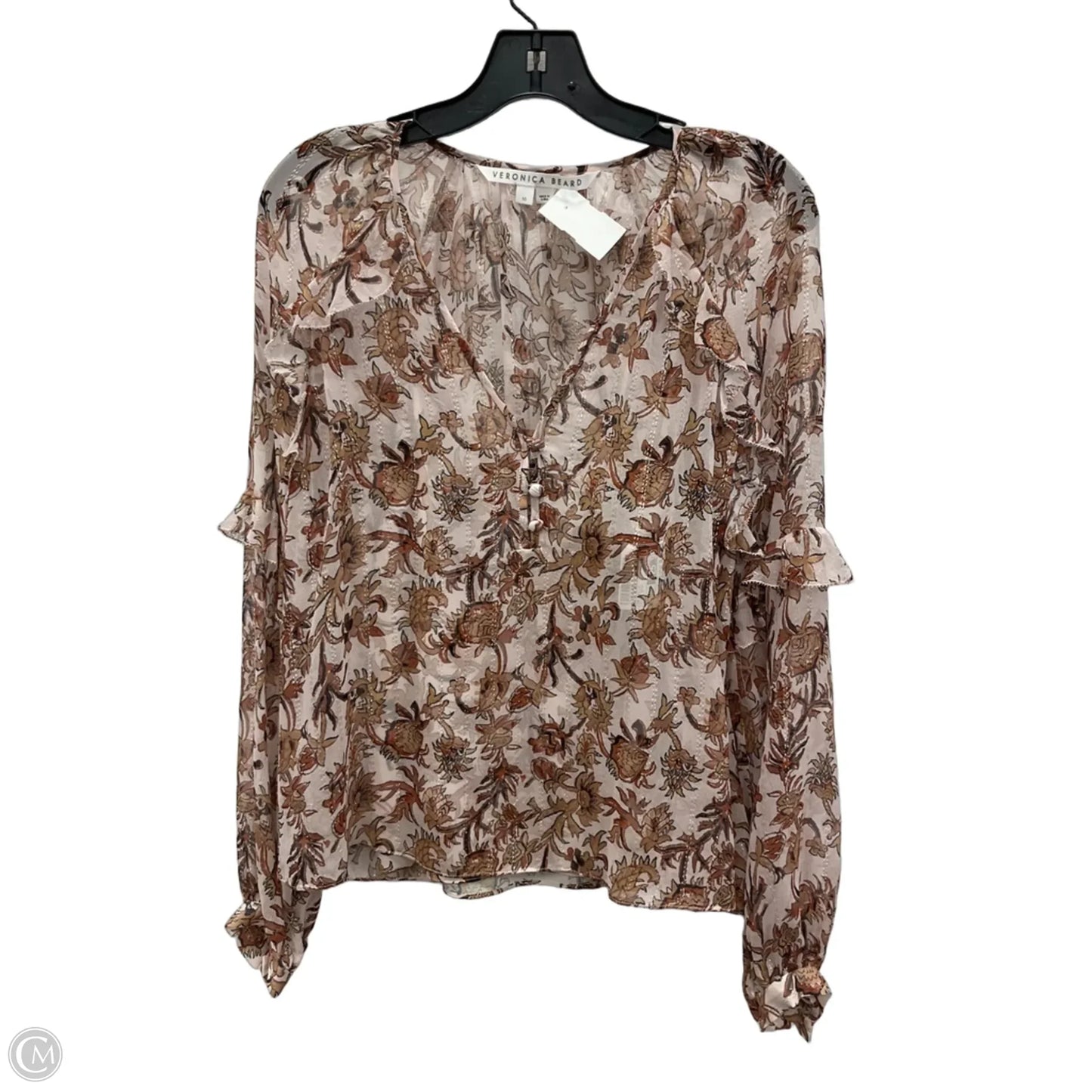 Top 2pc Long Sleeve By Veronica Beard In Floral Print, Size: 10