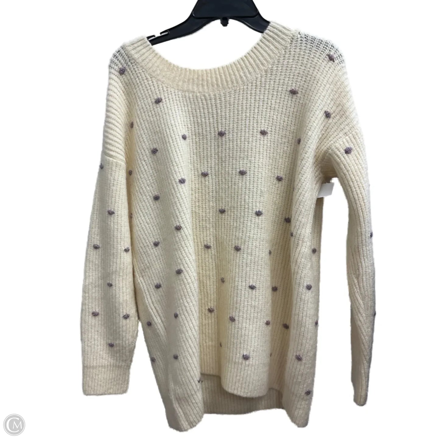 Sweater By Lou And Grey In Cream & Purple, Size: S