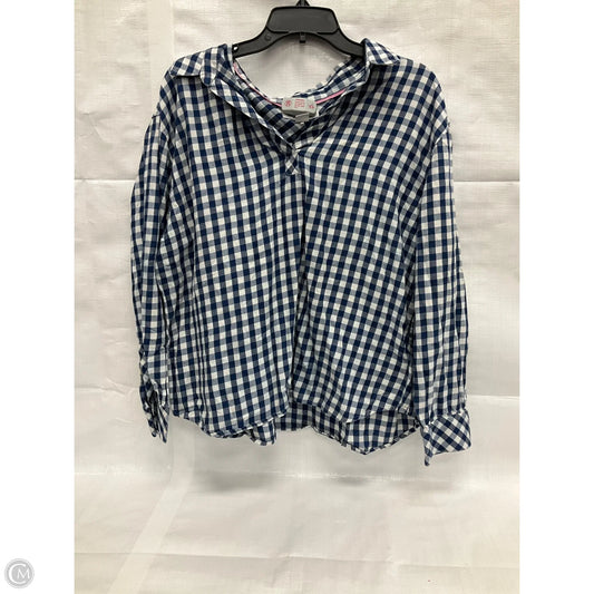 Top Long Sleeve By Tommy Bahama In Blue & White, Size: Xl
