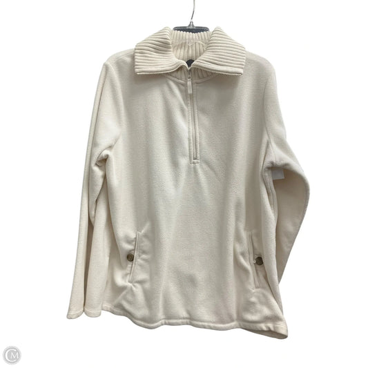 Jacket Fleece By Lands End In Cream, Size: Xl