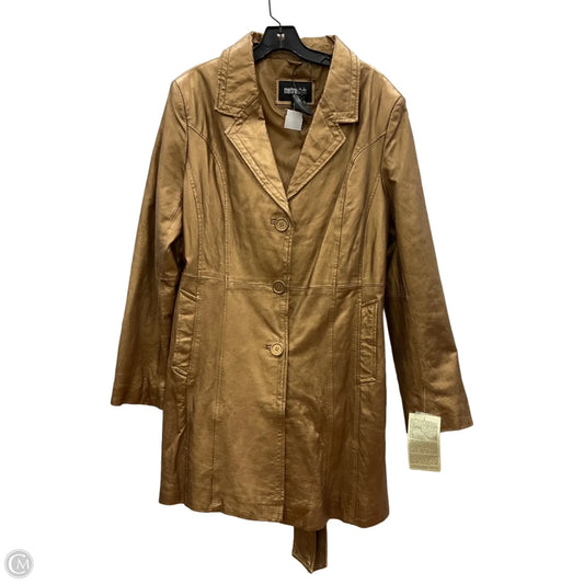 Coat Trench Coat By Clothes Mentor In Bronze, Size: 20