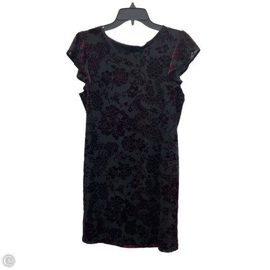 Dress Party Short By Adrienne Vittadini In Black & Red, Size: S