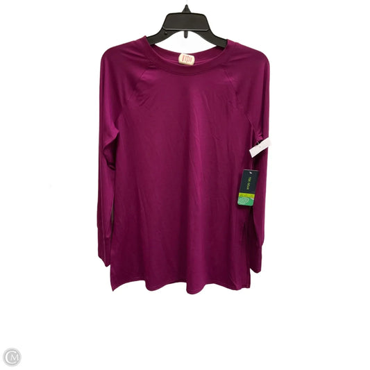 Athletic Top Long Sleeve Crewneck By Tek Gear In Purple, Size: S