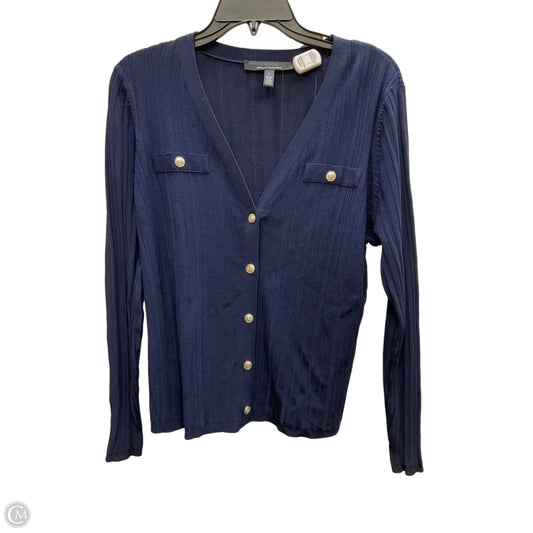 Top Long Sleeve By White House Black Market In Navy, Size: L