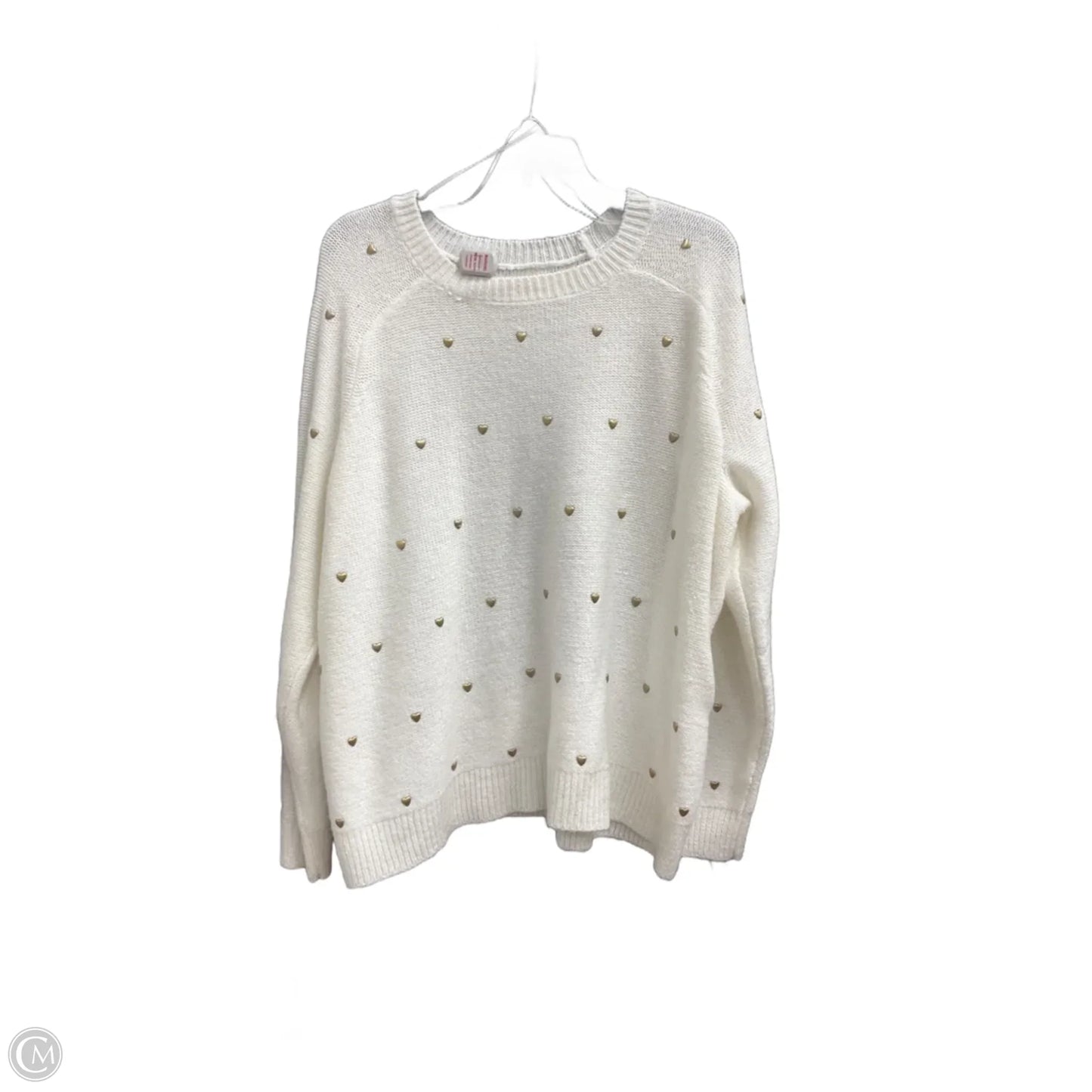 Top Long Sleeve By Lucky Brand In Gold & White, Size: 2x
