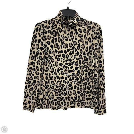 Top Long Sleeve Designer By Kate Spade In Animal Print, Size: M