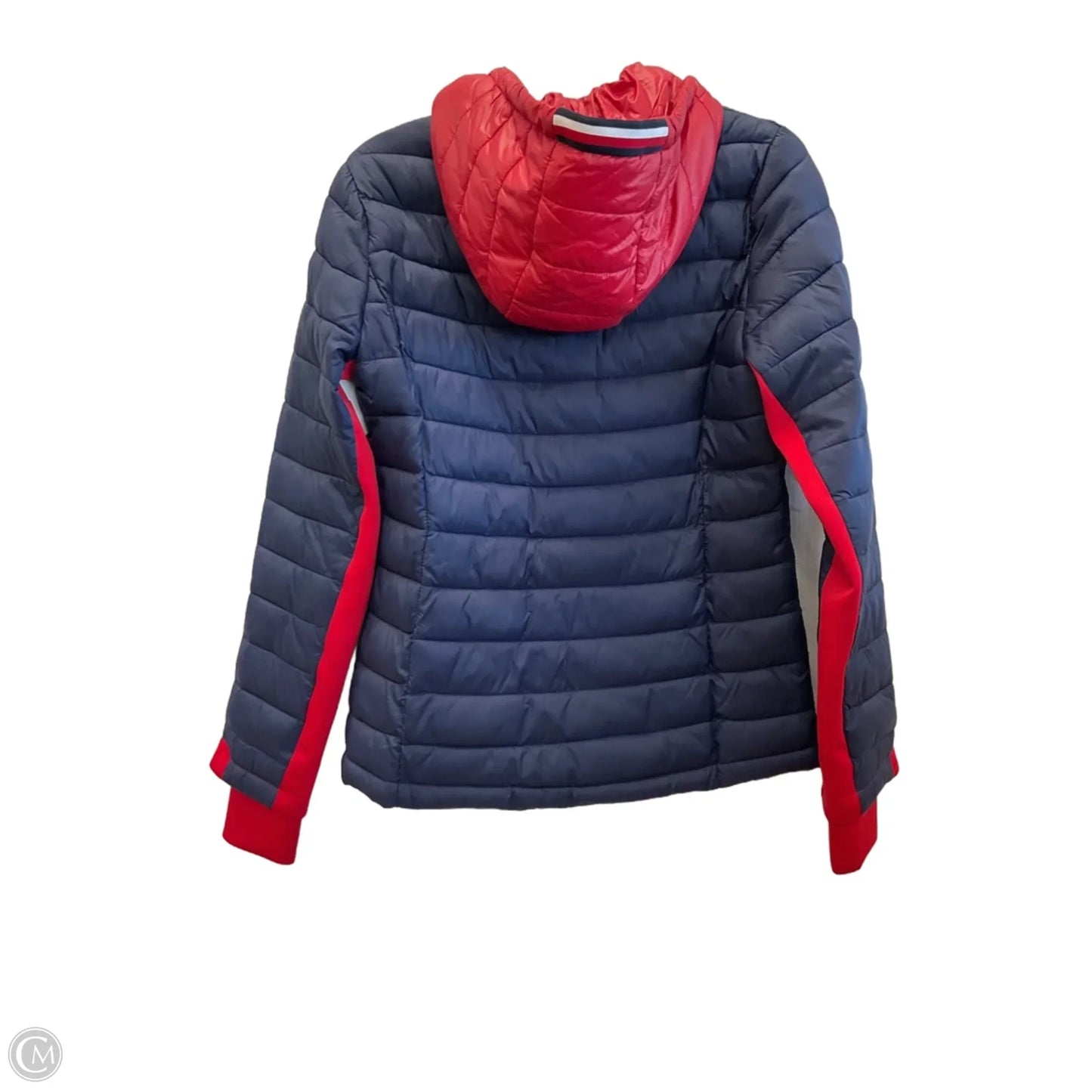Jacket Puffer & Quilted By Tommy Hilfiger In Blue & Red, Size: S