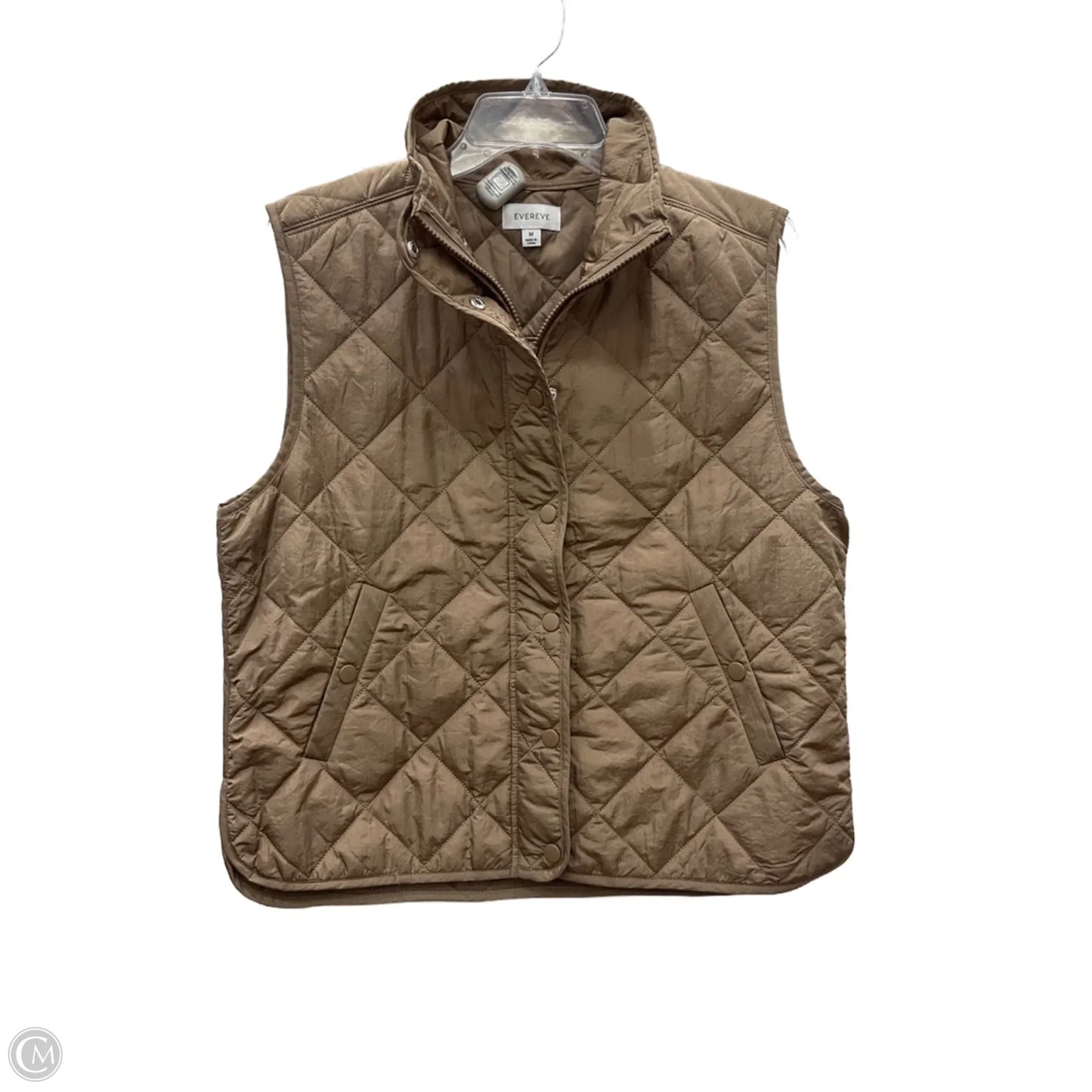 Vest Puffer & Quilted By Evereve In Brown, Size: M