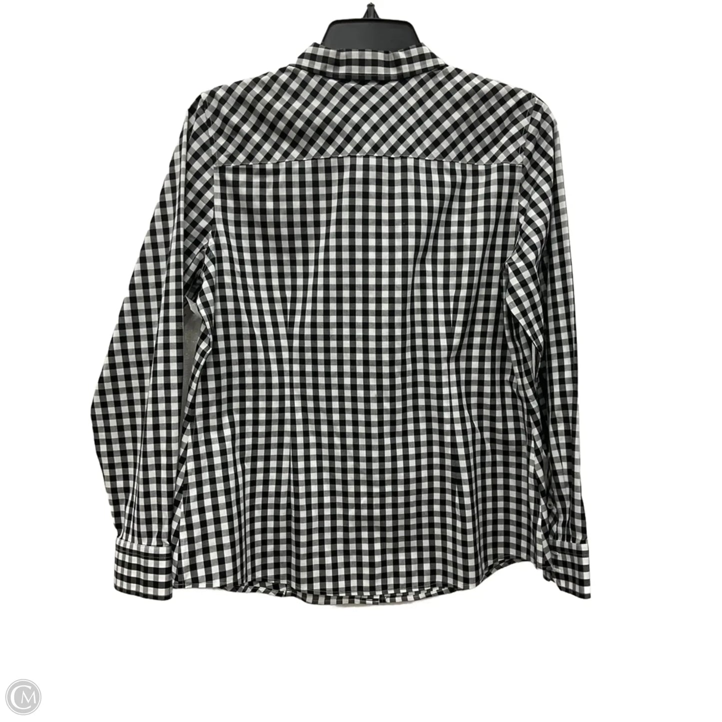 Blouse Long Sleeve By Talbots In Black & White, Size: Mp