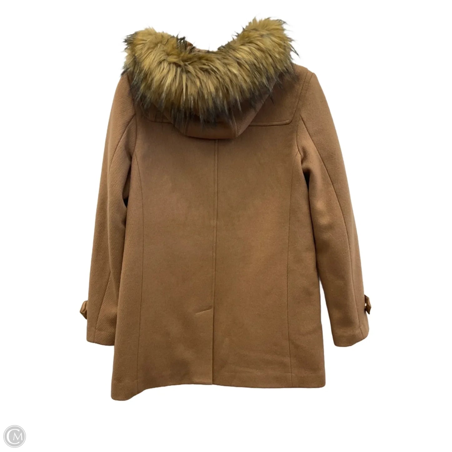 Coat Wool By Cole-haan In Brown, Size: S