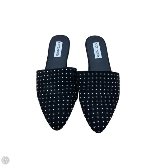 Shoes Flats By Steve Madden In Black & Silver, Size: 8