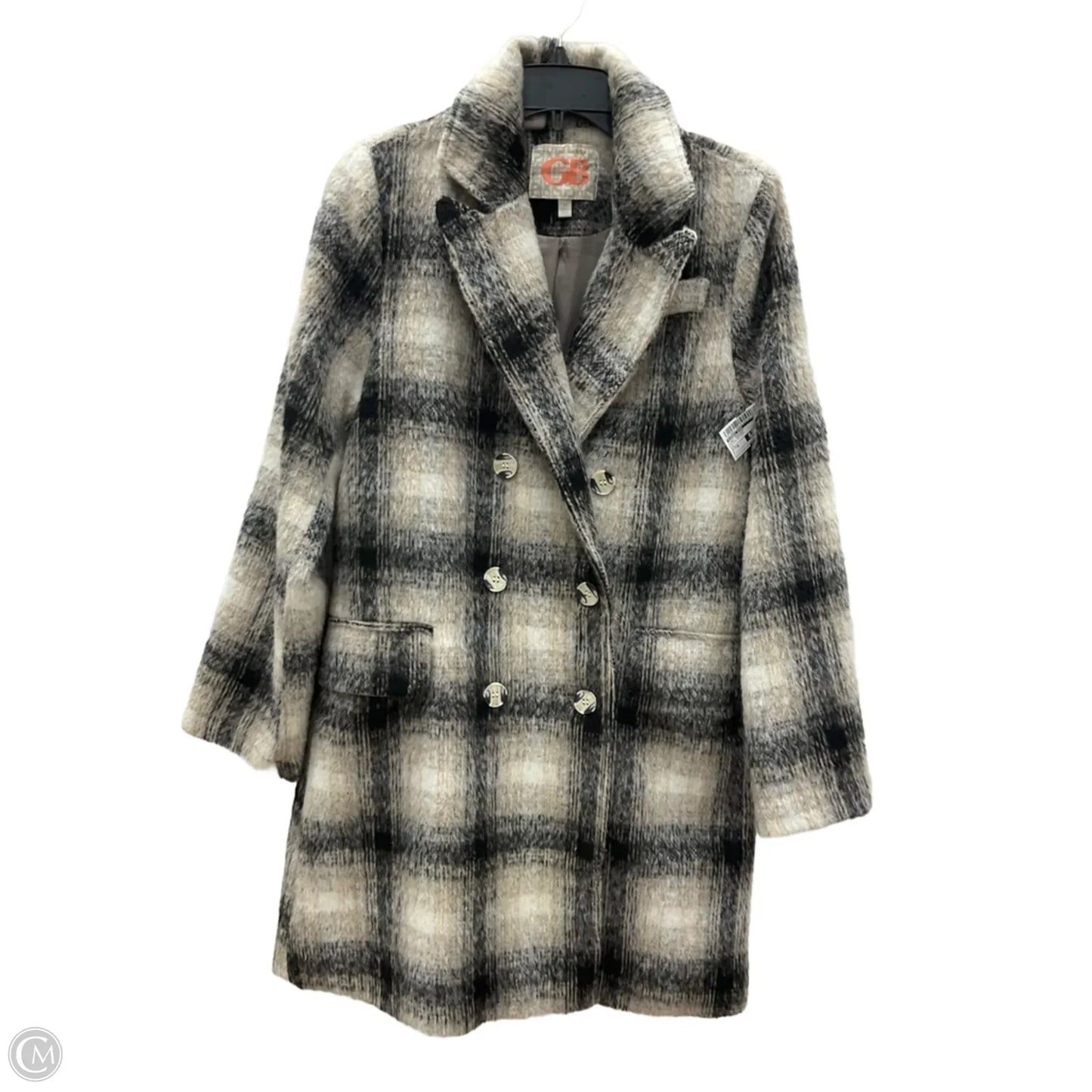 Coat Peacoat By Gianni Bini In Plaid Pattern, Size: M