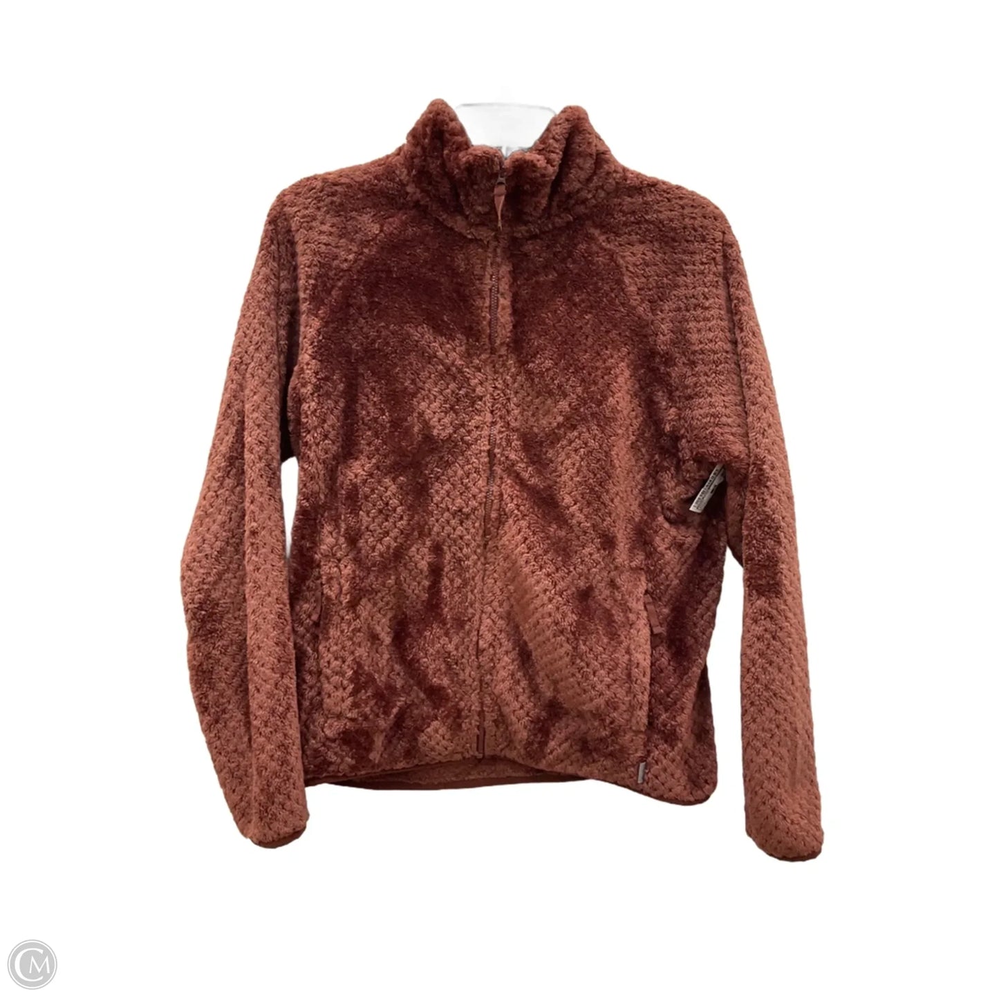 Jacket Fleece By Eddie Bauer In Orange, Size: S