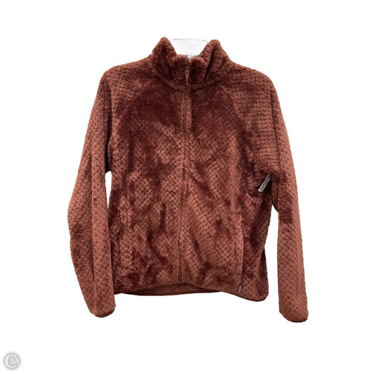 Jacket Fleece By Eddie Bauer In Orange, Size: S