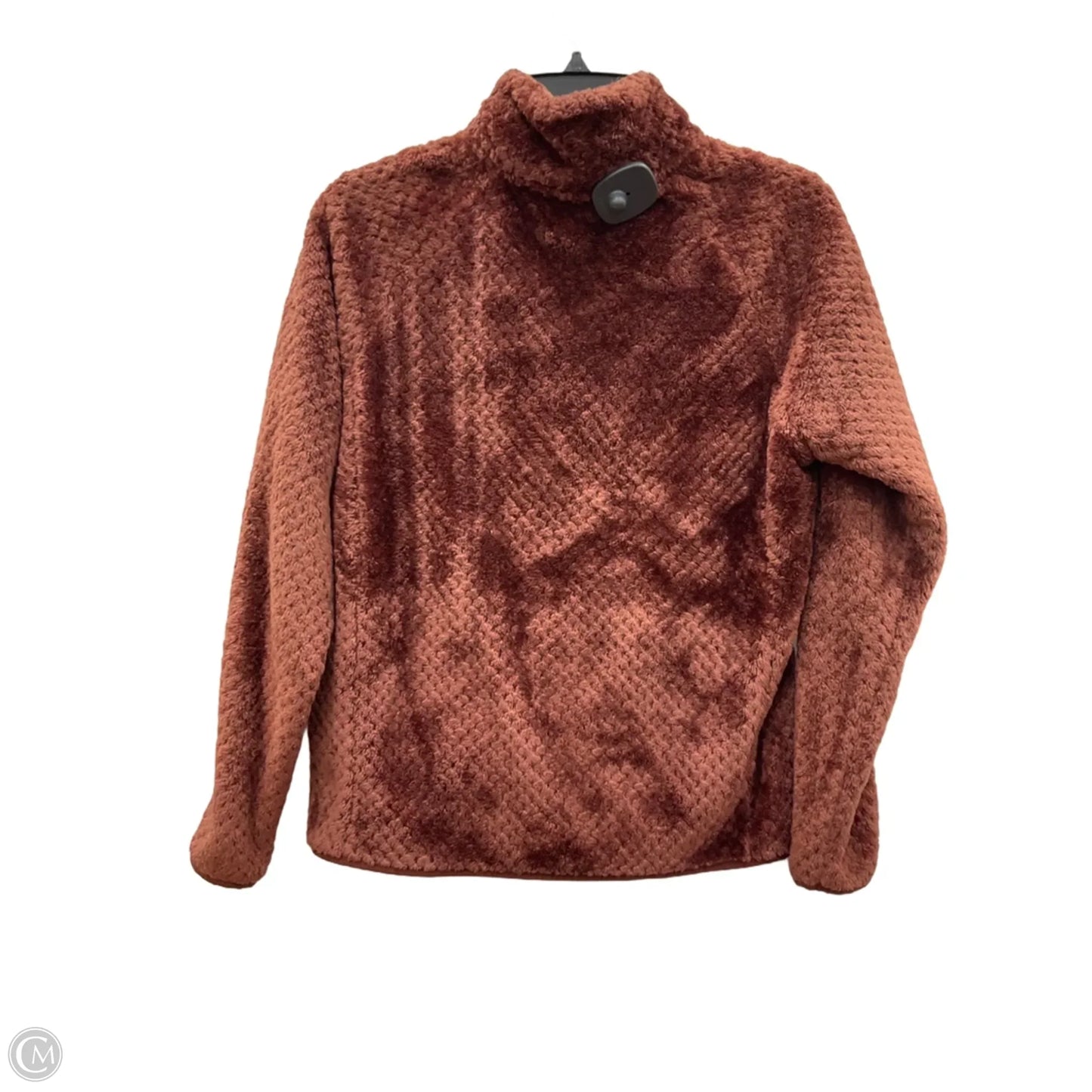 Jacket Fleece By Eddie Bauer In Orange, Size: S