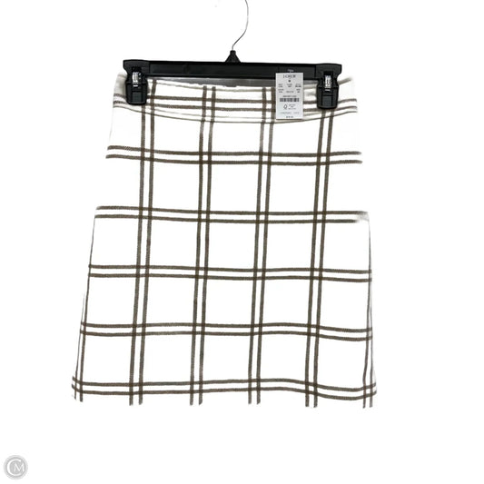 Skirt Midi By J. Crew In Tan & White, Size: Xs