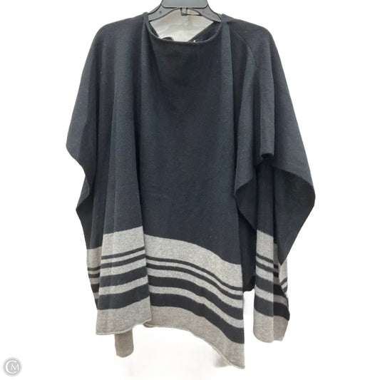 Poncho By Halogen In Black & Grey, Size: Osfm