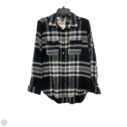 Blouse Long Sleeve By Mossimo In Black & White, Size: S