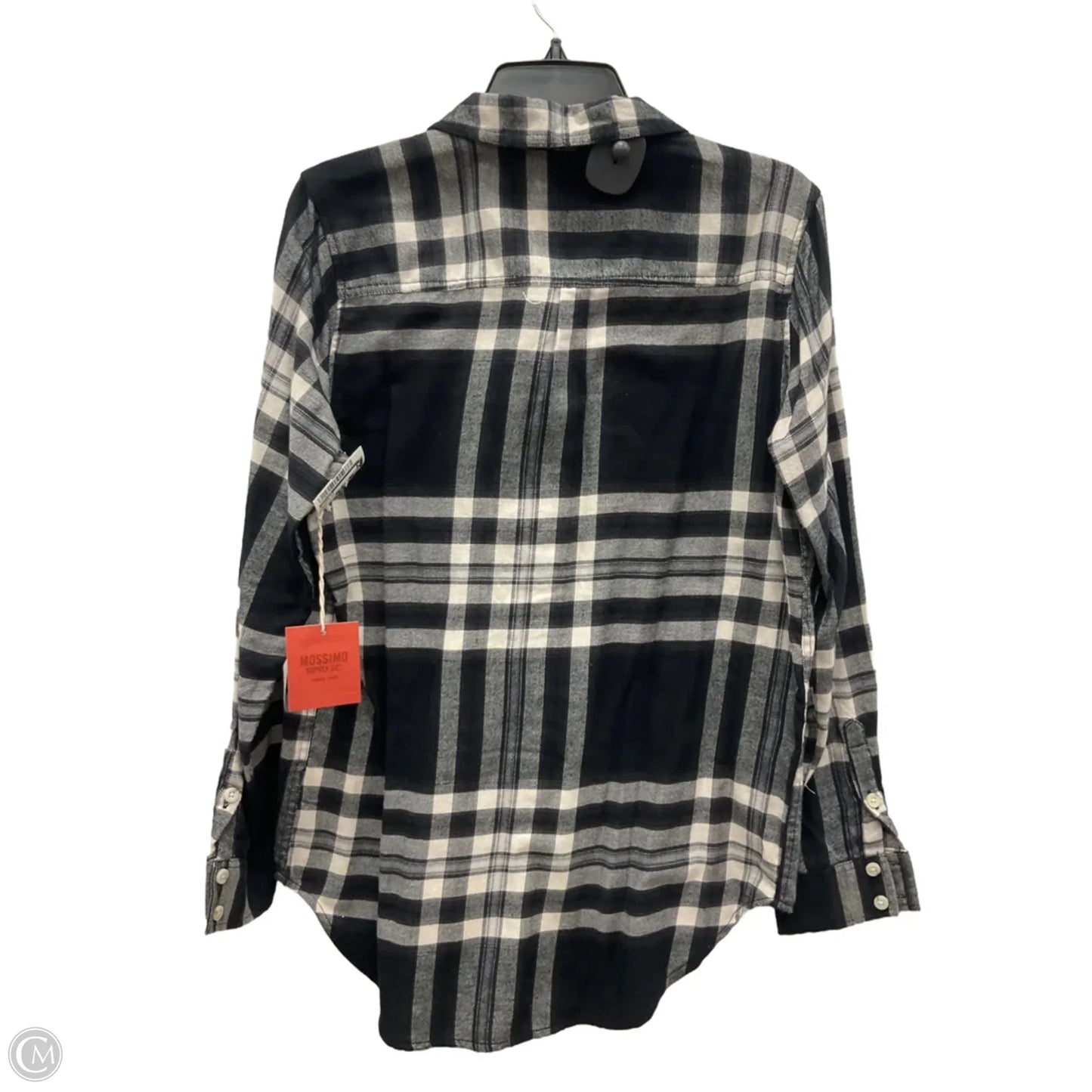 Blouse Long Sleeve By Mossimo In Black & White, Size: S