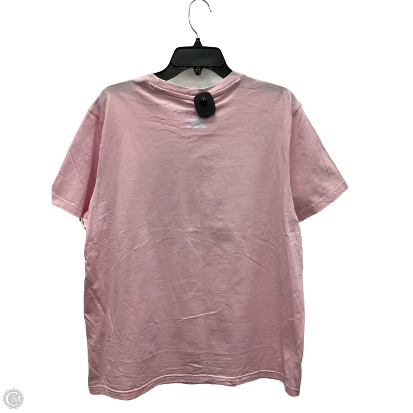 Athletic Top Short Sleeve By Adidas In Pink, Size: 2x