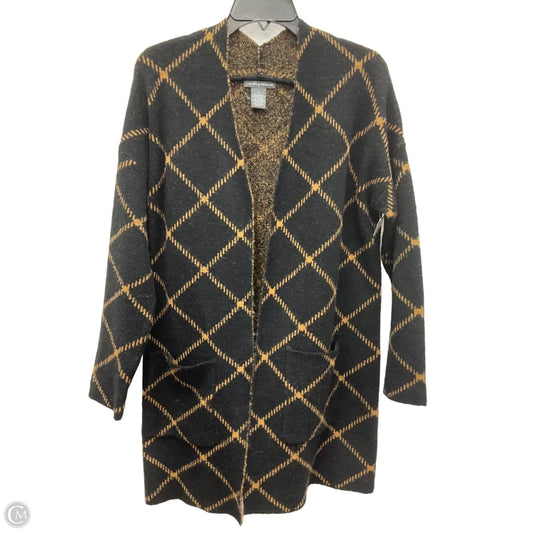 Cardigan By Chelsea And Theodore In Black & Tan, Size: S