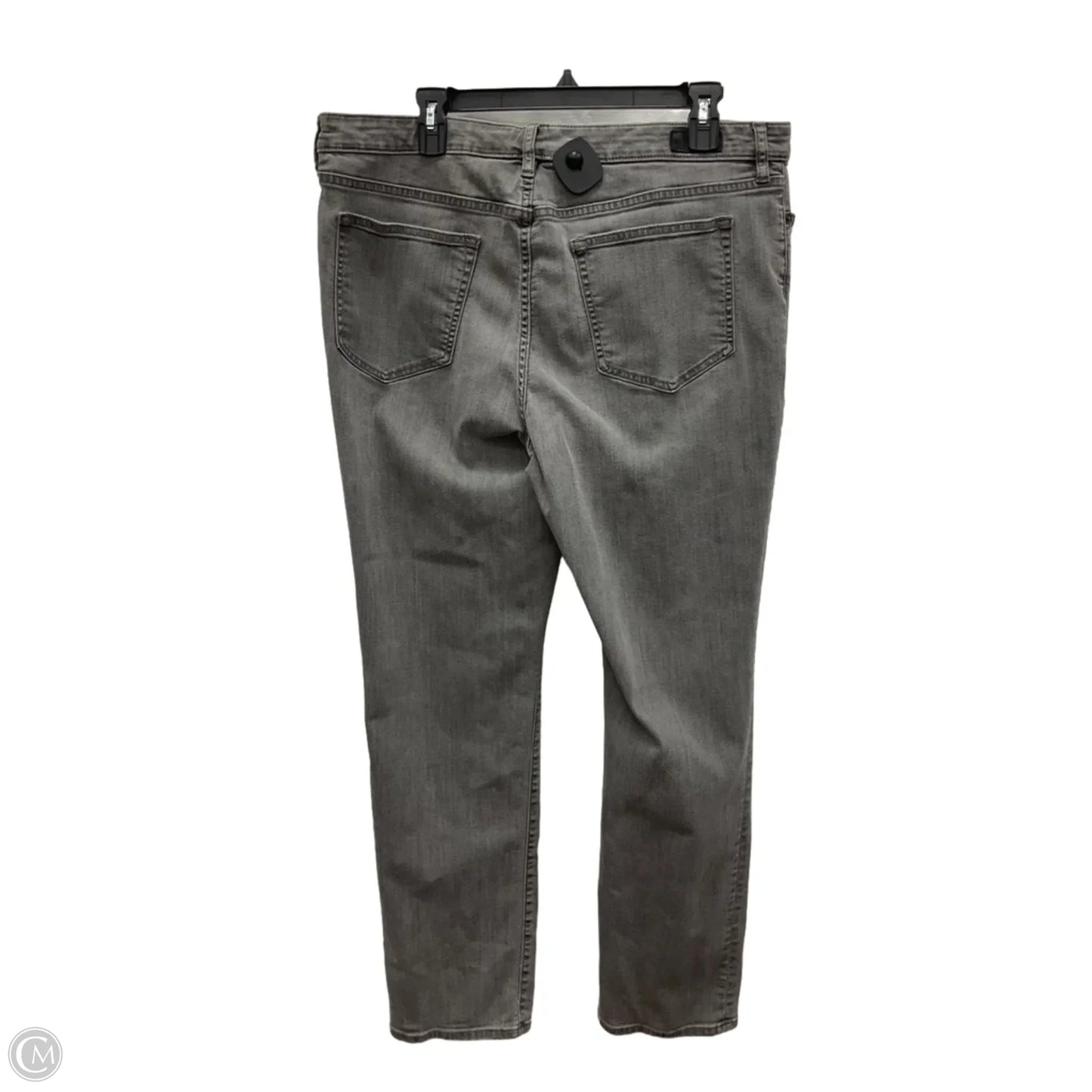 Jeans Straight By Lands End In Grey Denim, Size: 18