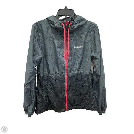 Jacket Windbreaker By Columbia In Grey, Size: S