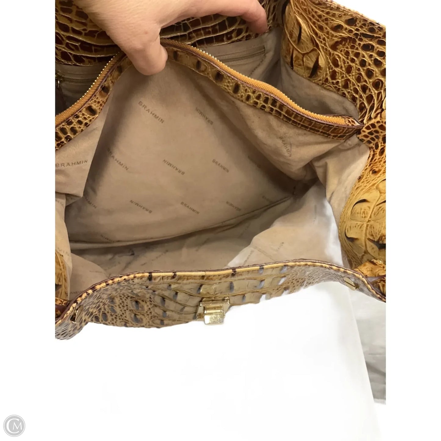 Handbag Designer By Brahmin, Size: Large