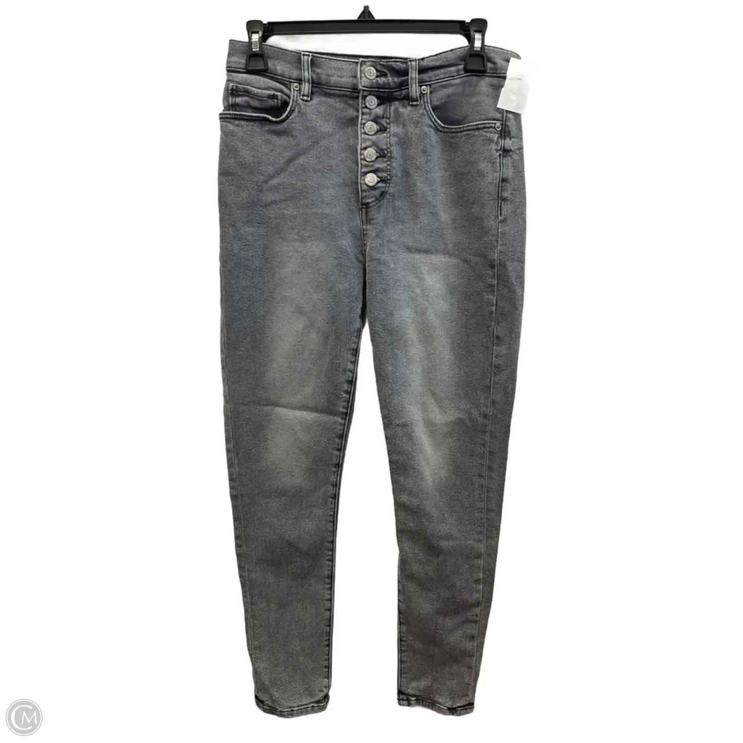 Jeans Skinny By Loft In Grey Denim, Size: 4