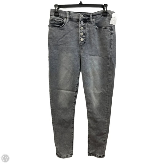 Jeans Skinny By Loft In Grey Denim, Size: 4