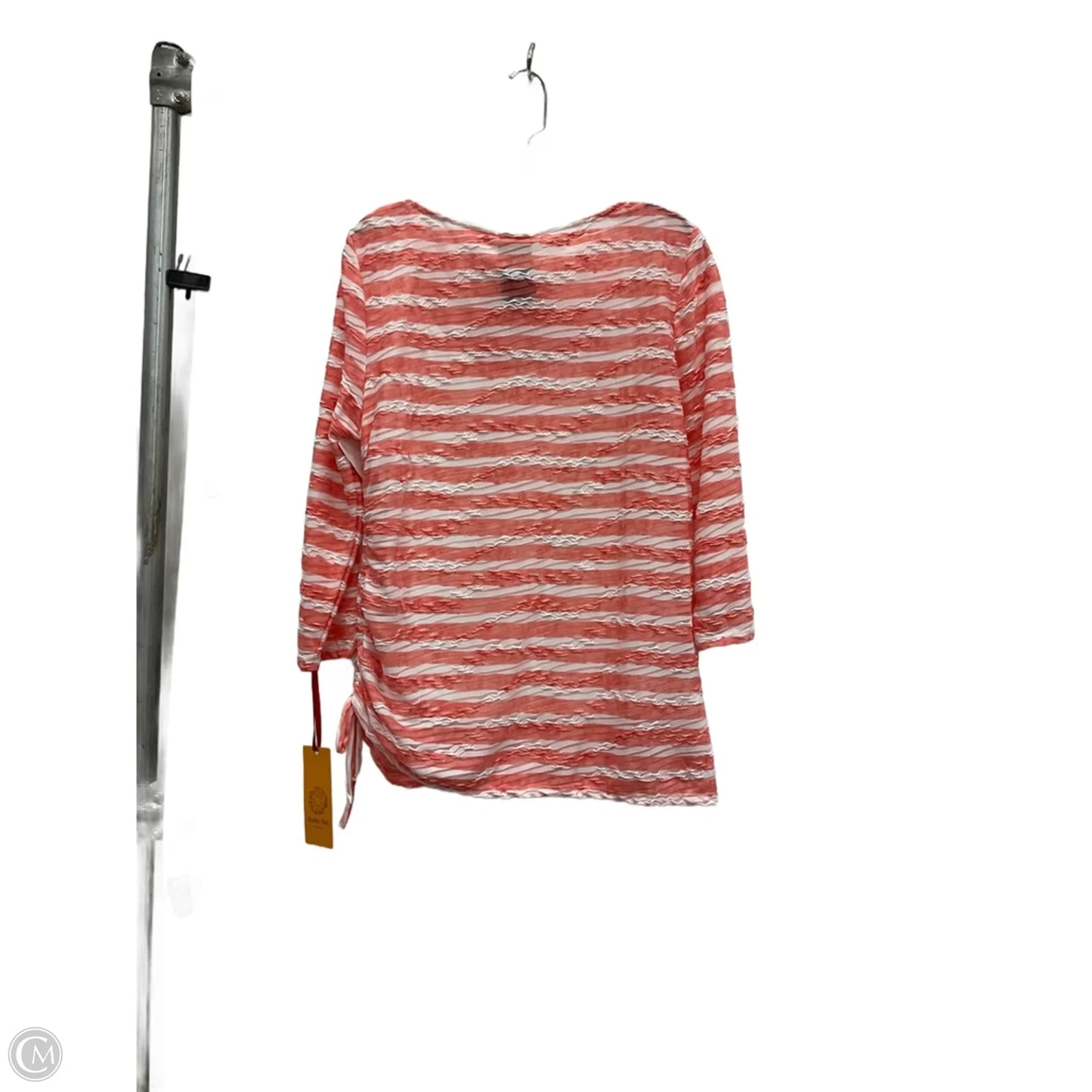 Top Long Sleeve By Ruby Rd In Pink & White, Size: M