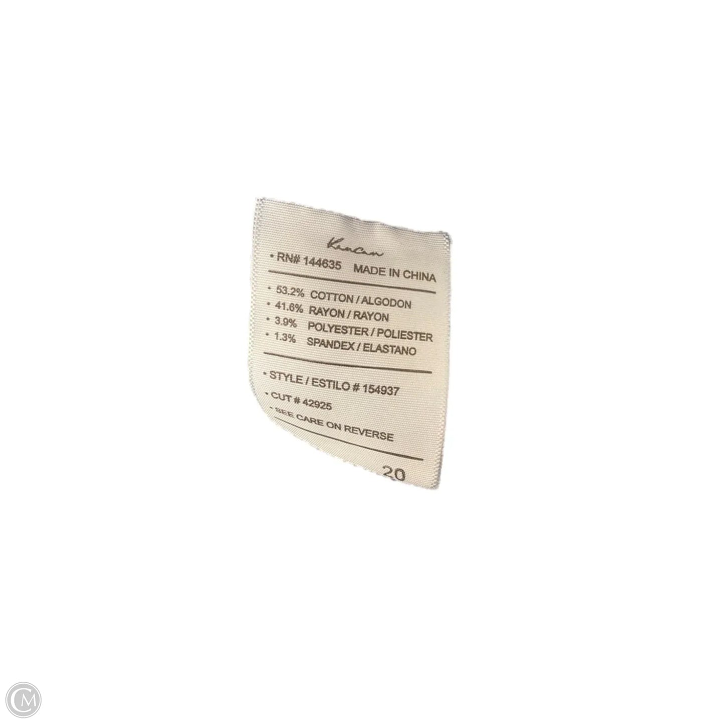 Jeans Skinny By Kancan In Blue Denim, Size: 20