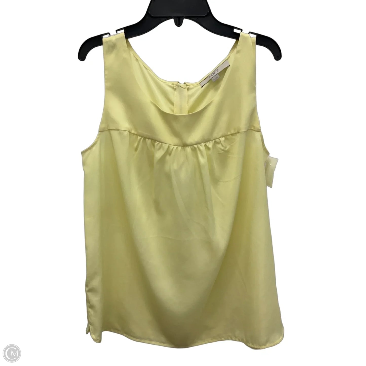 Top Sleeveless By Loft In Yellow, Size: M