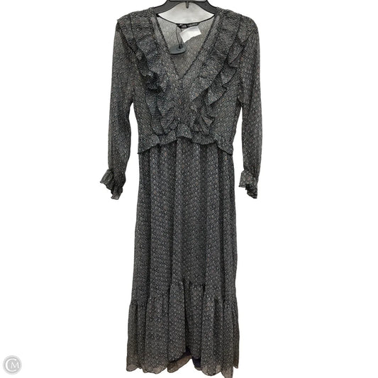 Dress Casual Midi By Zara In Multi-colored, Size: S
