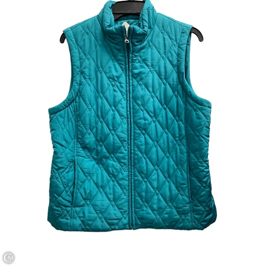 Vest Puffer & Quilted By Croft And Barrow In Teal, Size: L