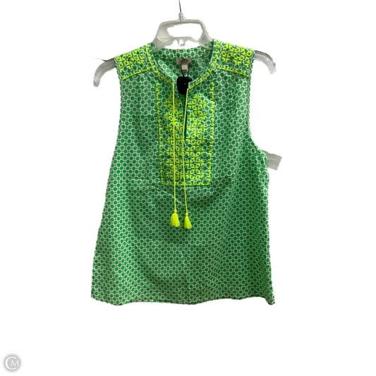 Top Sleeveless By J. Crew In Green, Size: 8