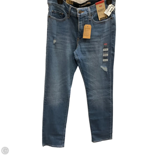 Jeans Straight By Levis In Blue Denim, Size: 8