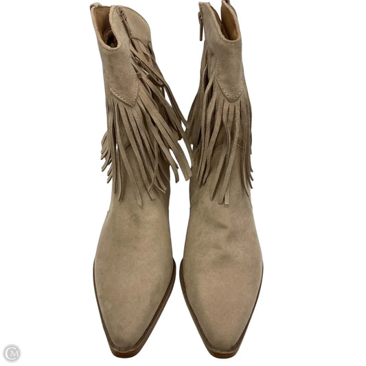 Boots Ankle Heels By Time And Tru In Tan, Size: 9